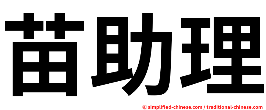 苗助理