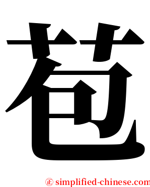 苞 serif font
