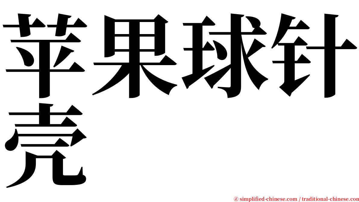 苹果球针壳 serif font