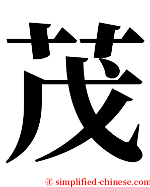 茂 serif font