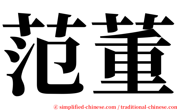范董 serif font