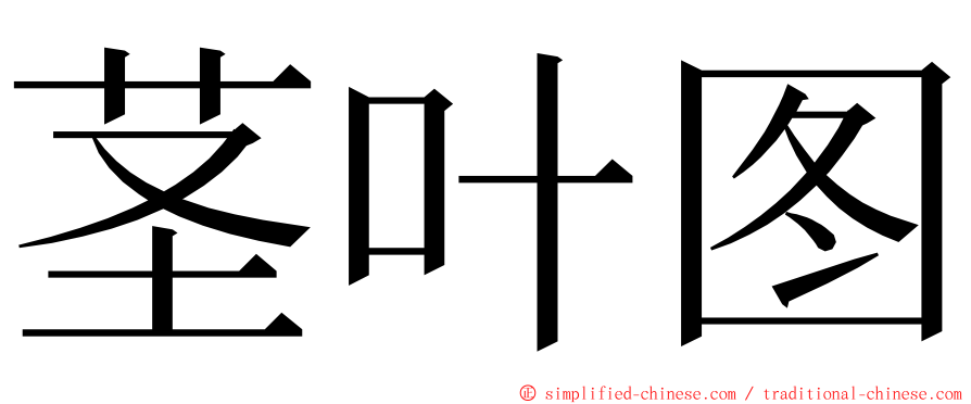 茎叶图 ming font