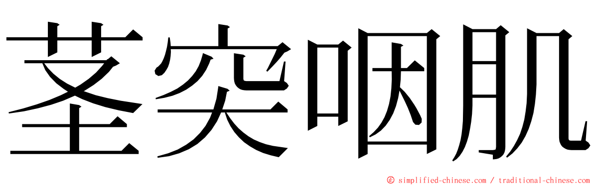 茎突咽肌 ming font