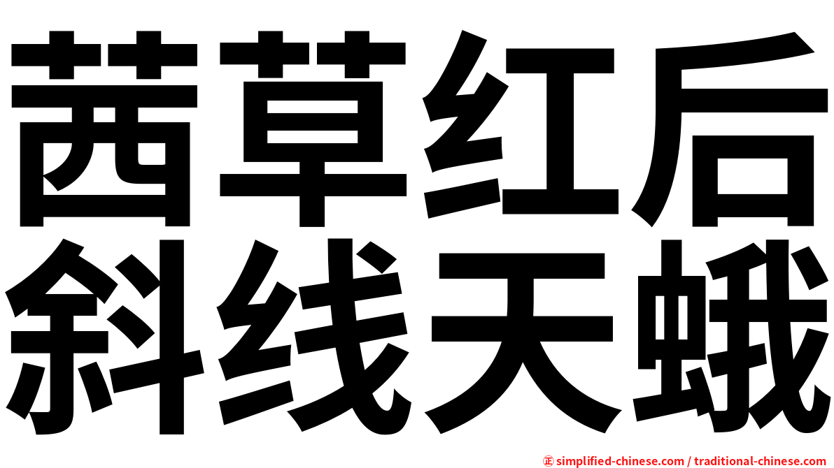 茜草红后斜线天蛾