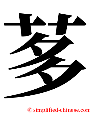 茤 serif font