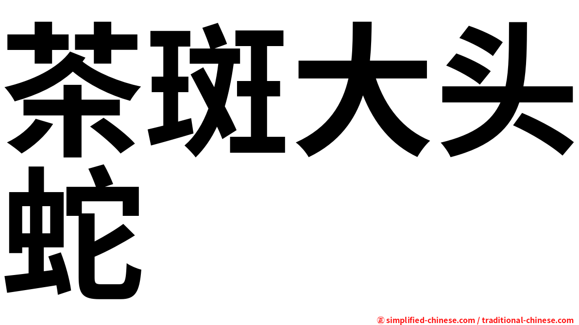 茶斑大头蛇