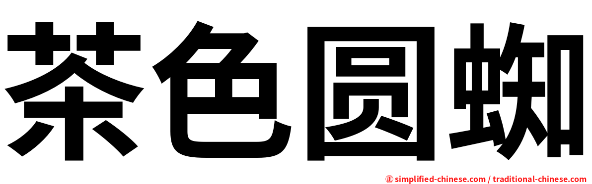 茶色圆蜘