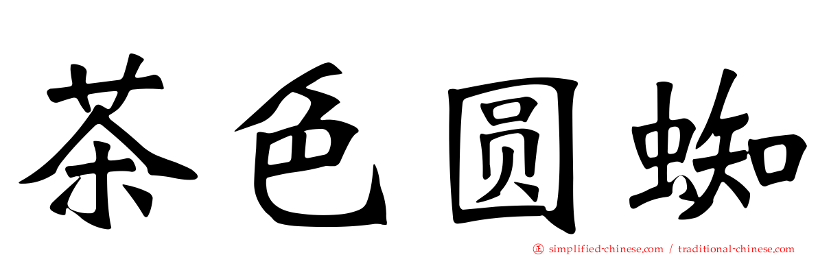 茶色圆蜘