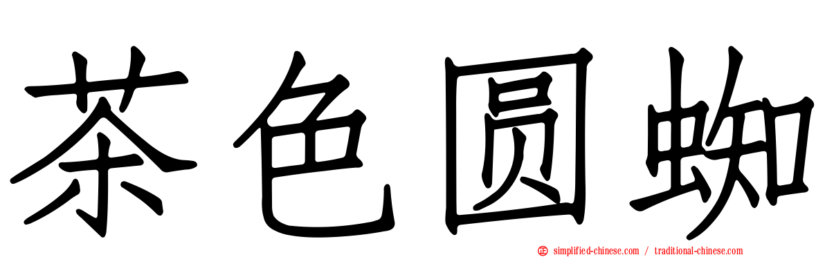 茶色圆蜘