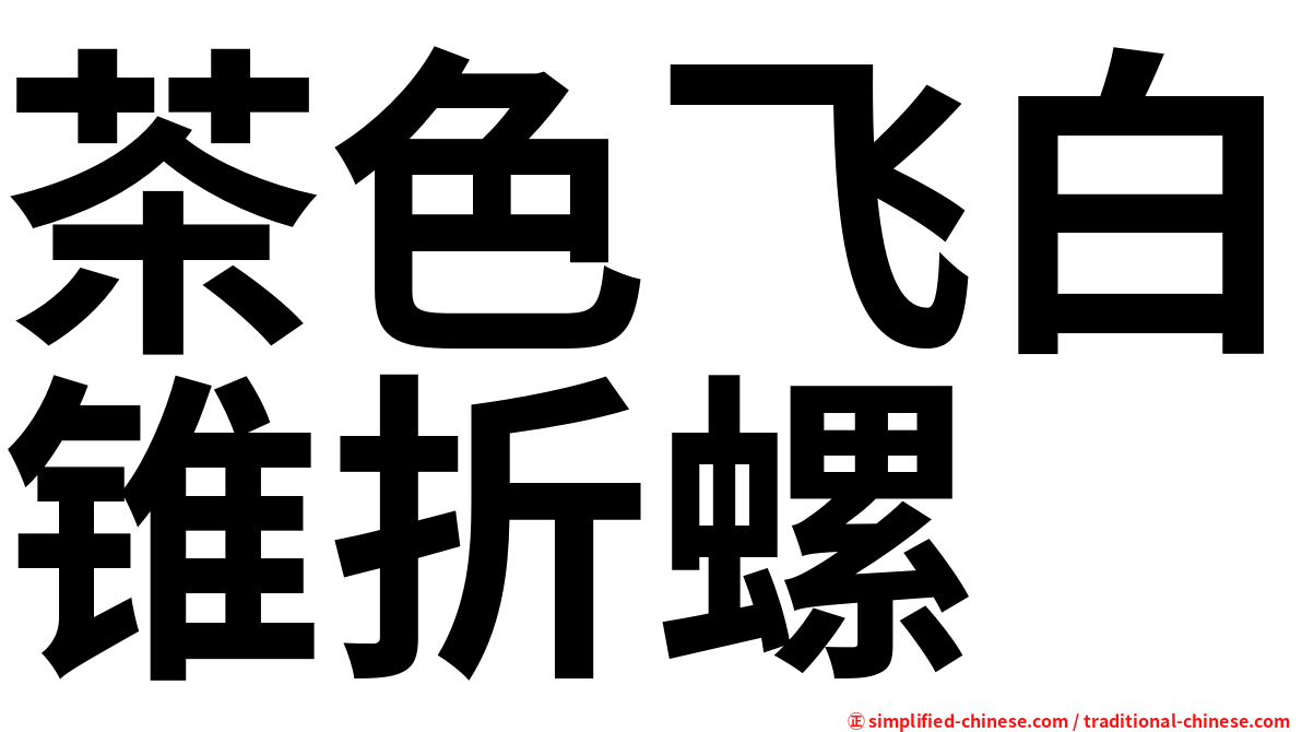 茶色飞白锥折螺