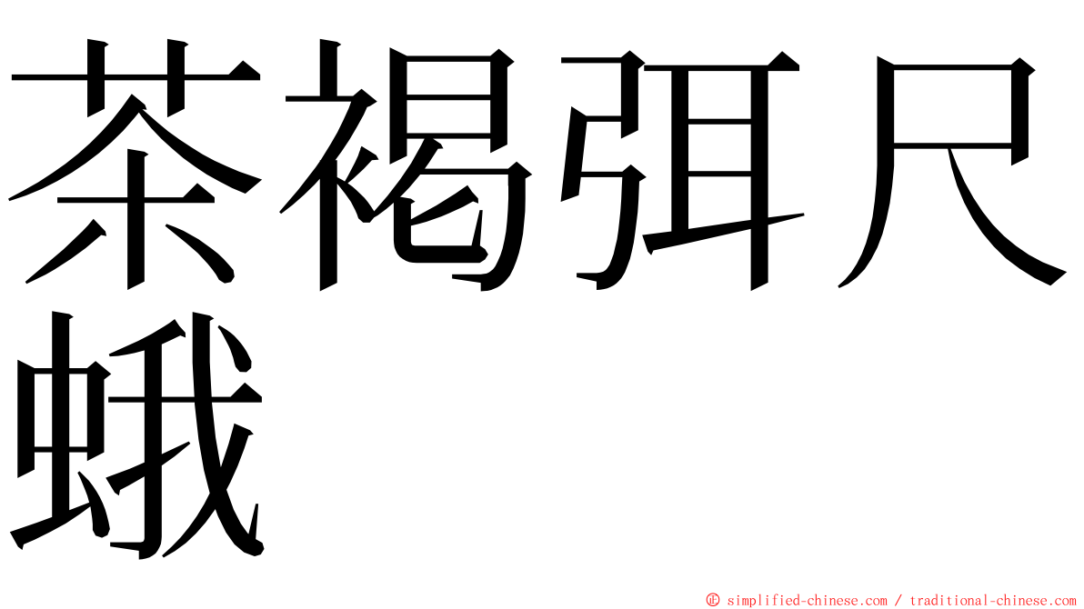 茶褐弭尺蛾 ming font