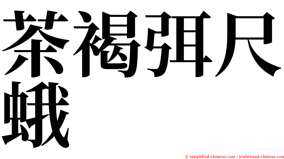 茶褐弭尺蛾 serif font
