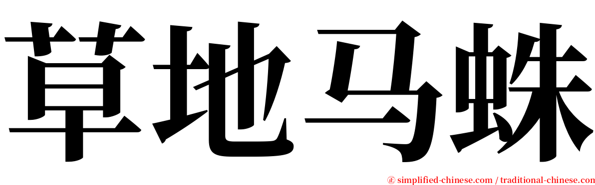 草地马蛛 serif font