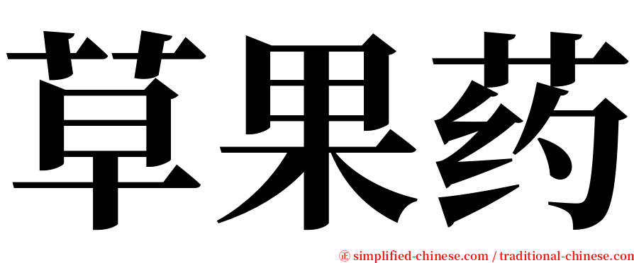 草果药 serif font