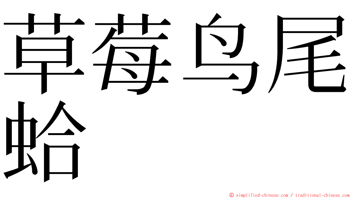 草莓鸟尾蛤 ming font
