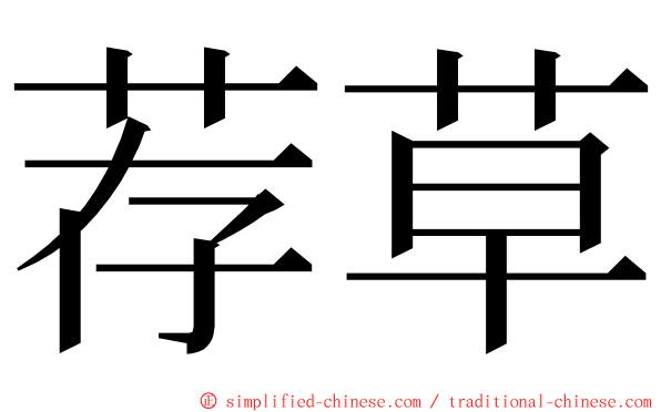 荐草 ming font