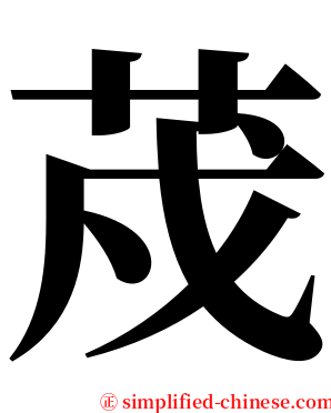 荗 serif font