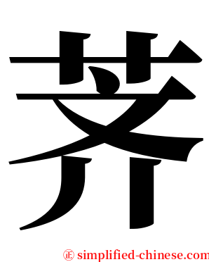 荠 serif font