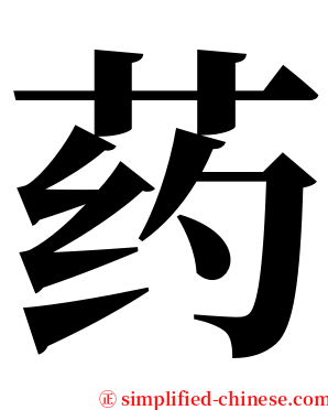 药 serif font
