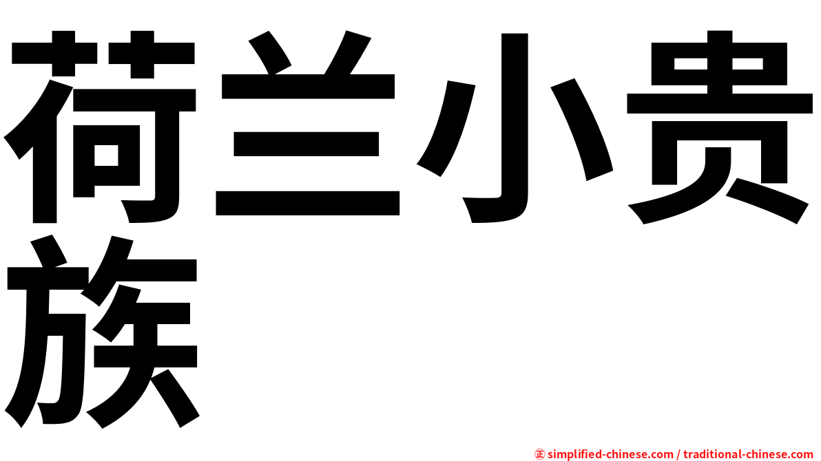 荷兰小贵族