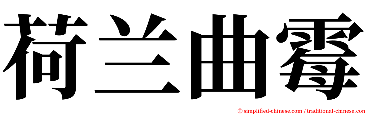 荷兰曲霉 serif font