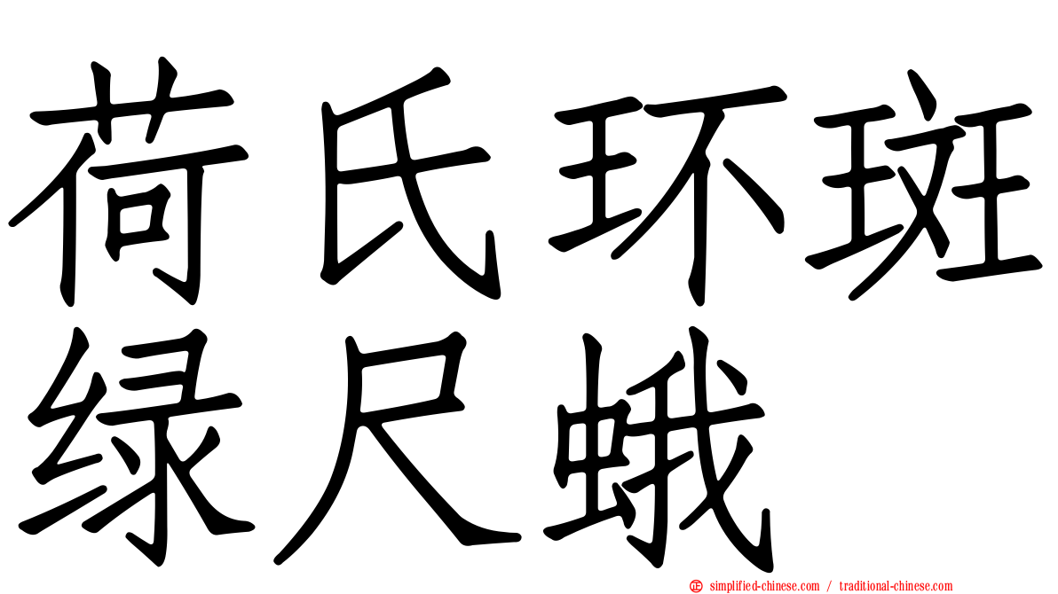 荷氏环斑绿尺蛾