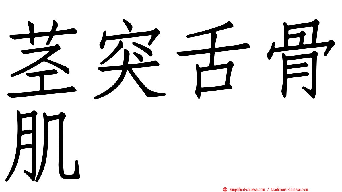茎突舌骨肌