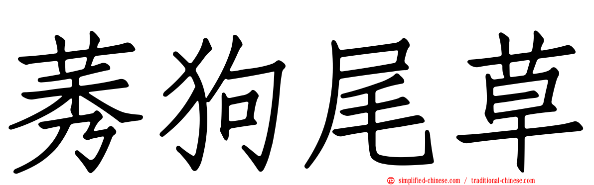 莠狗尾草