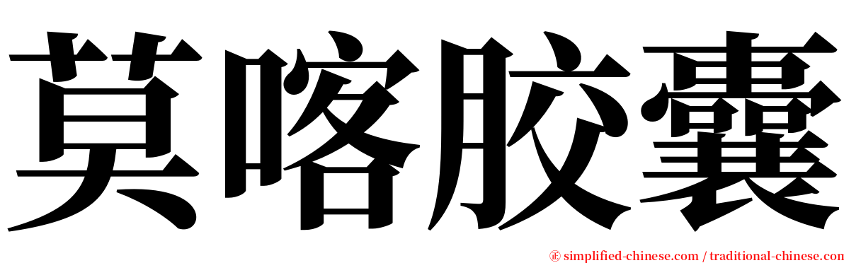 莫喀胶囊 serif font