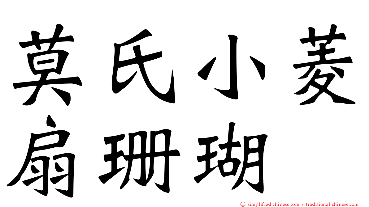 莫氏小菱扇珊瑚