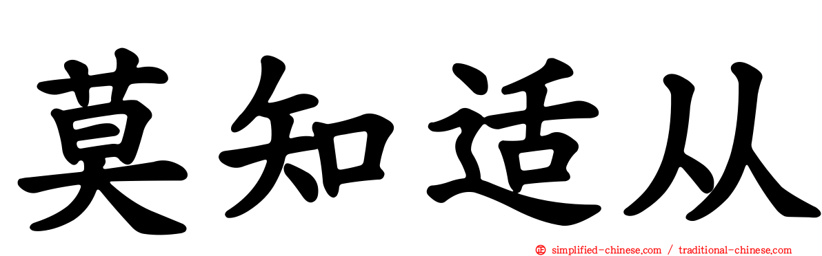 莫知适从