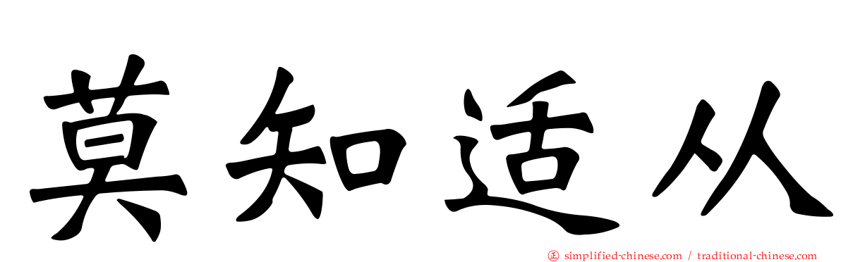 莫知适从