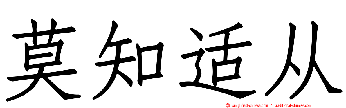 莫知适从