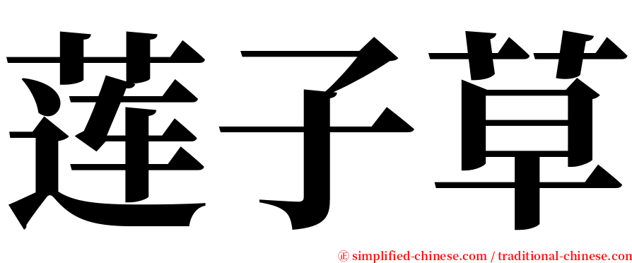 莲子草 serif font