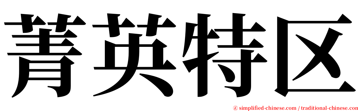 菁英特区 serif font