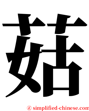 菇 serif font