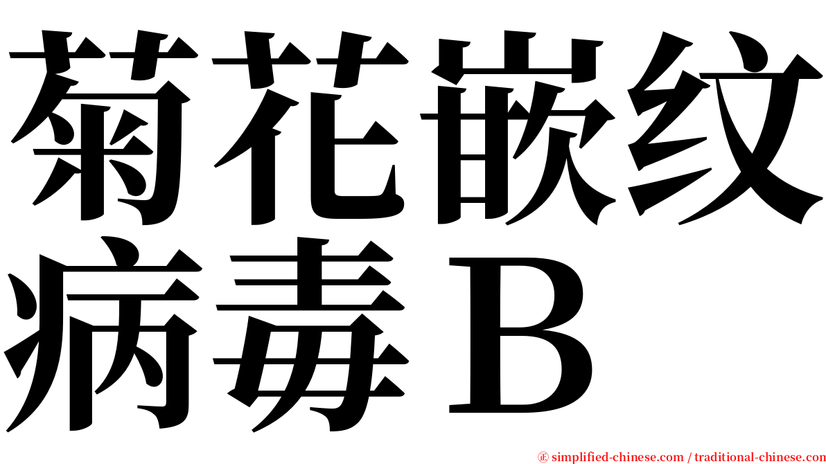 菊花嵌纹病毒Ｂ serif font