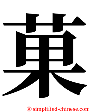 菓 serif font