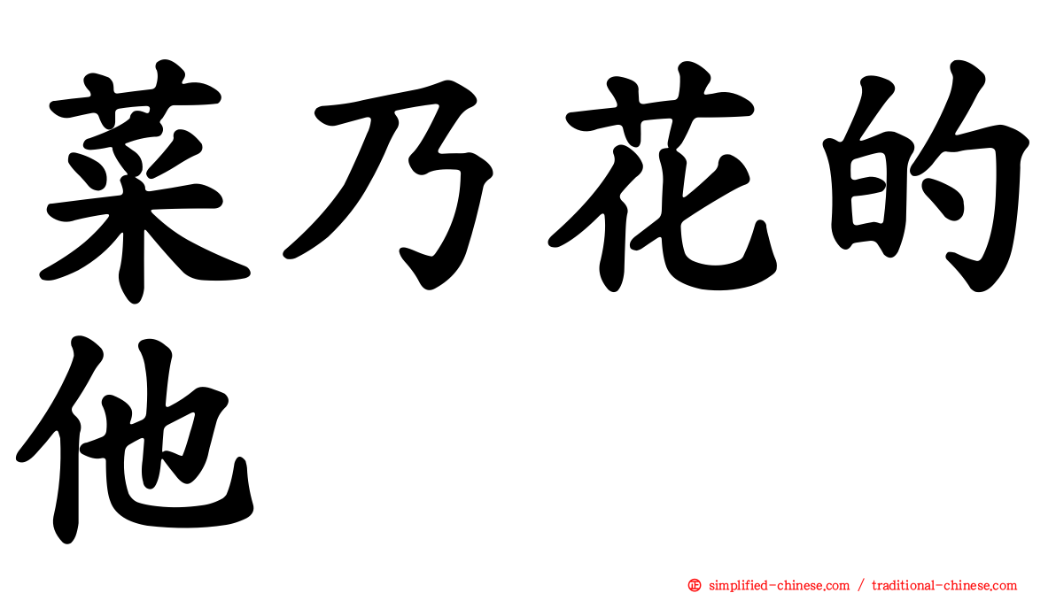 菜乃花的他