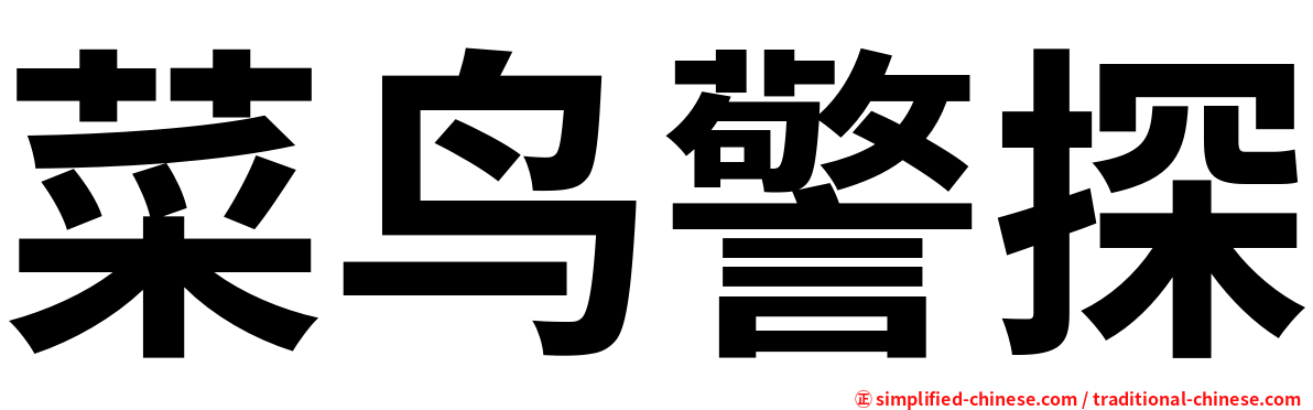菜鸟警探