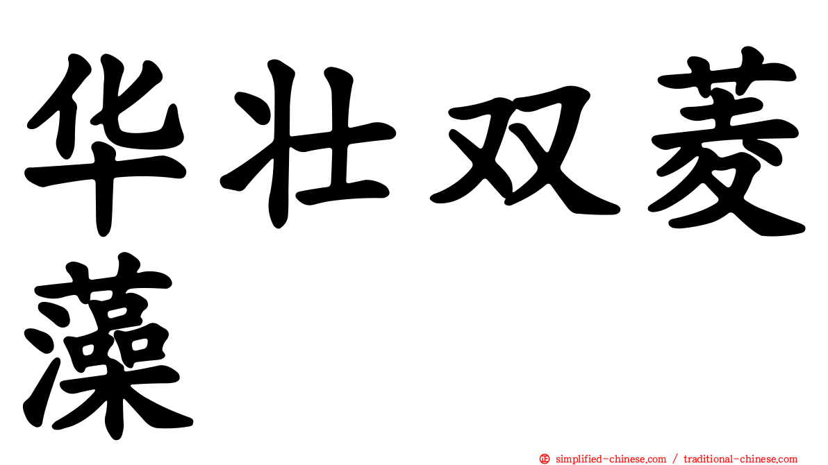 华壮双菱藻