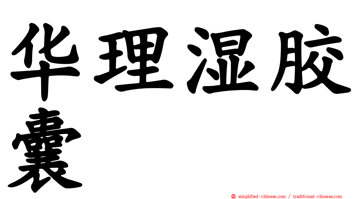 华理湿胶囊
