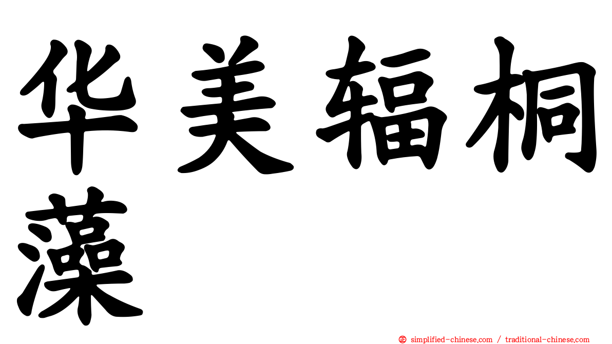 华美辐桐藻