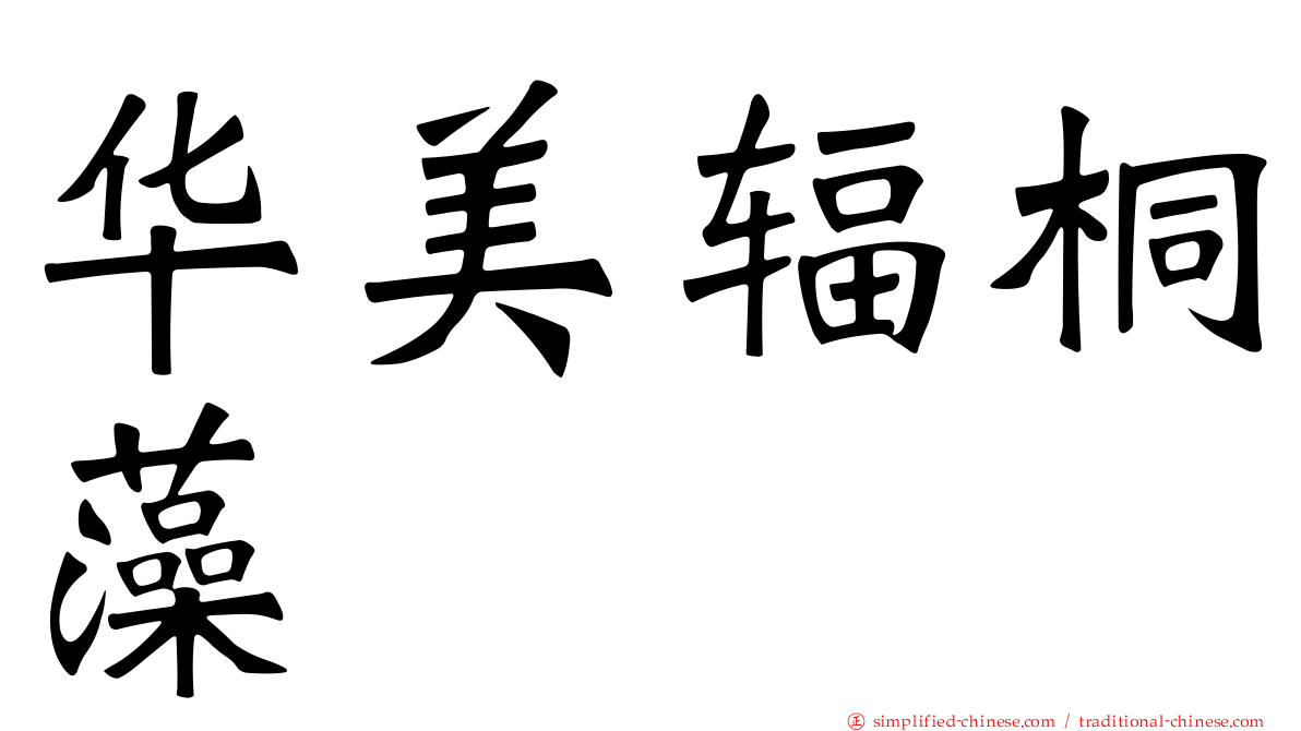 华美辐桐藻
