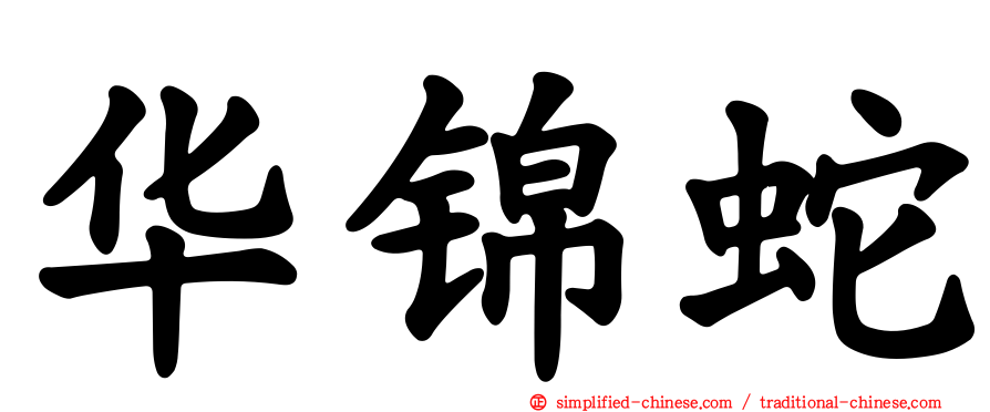 华锦蛇