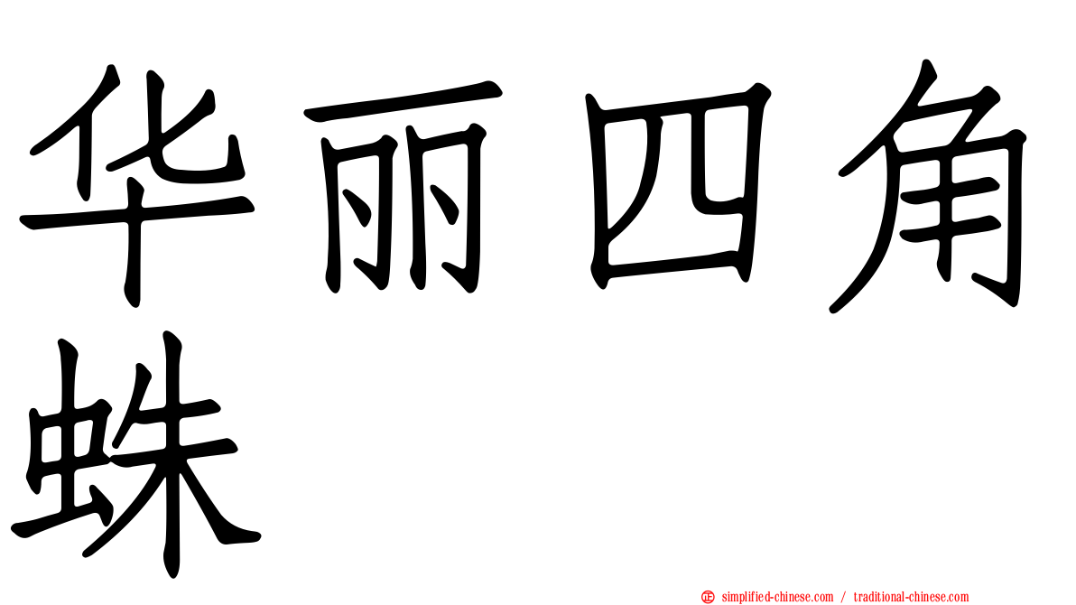 华丽四角蛛
