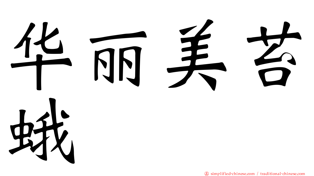 华丽美苔蛾