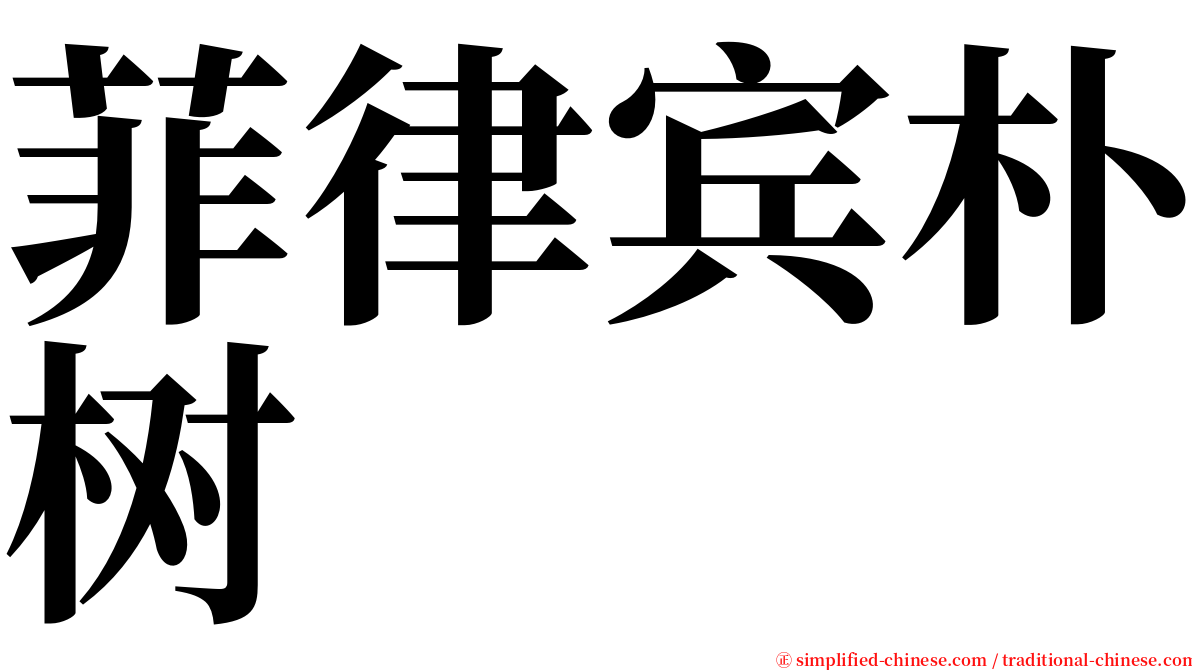菲律宾朴树 serif font