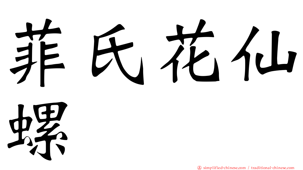 菲氏花仙螺