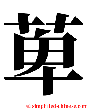 萆 serif font